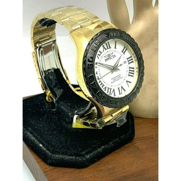 Invicta Men's Watch 14538 Gold Tone Stainless Steel Pro Diver Silver Dial - Picture 2 of 12